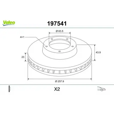 VALEO Fren Diski Ön (Takım /257.9 MM) - Ford 197541