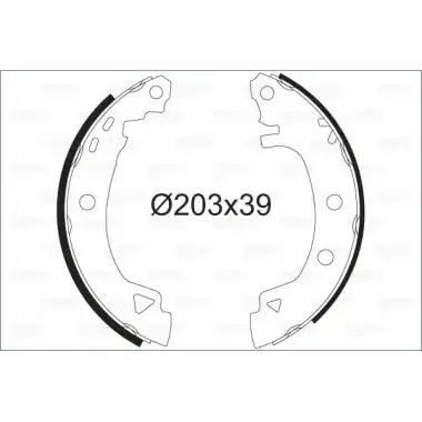 VALEO Fren Balatası Arka (Kampana) - Fiat / Alfa / Lancia 562041