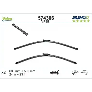 VALEO Silecek Süpürgesi Ön Takım (574306) - BMW / Mini