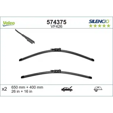 VALEO Silecek Süpürgesi Ön Takım (650 / 400 MM) - Opel 574375