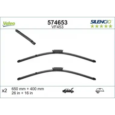 VALEO Silecek Süpürgesi Ön Takım (650-400 MM) - Renault / Dacia 574653