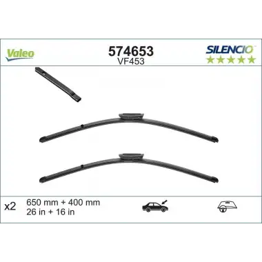 VALEO Silecek Süpürgesi Ön Takım (650-400 MM) - Renault / Dacia 574653