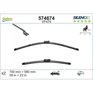 VALEO Silecek Süpürgesi Ön Takım (574674) - Opel
