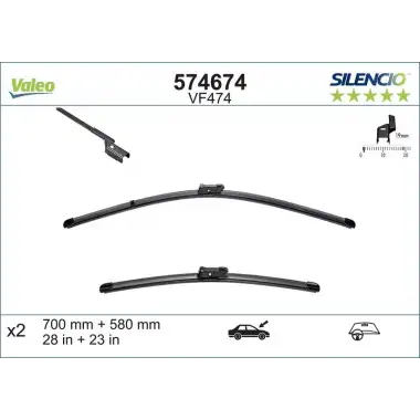 VALEO Silecek Süpürgesi Ön Takım (574674) - Opel