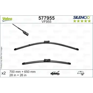 VALEO Silecek Süpürgesi Ön Takım (Sagdan Direksiyonlu) - VW Grubu (VW/Audi/Seat/Skoda) 577955