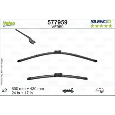 VALEO Silecek Süpürgesi Ön Takım (577959) - Peugeot / Citroën / DS