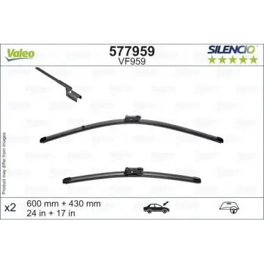VALEO Silecek Süpürgesi Ön Takım (577959) - Peugeot / Citroën / DS
