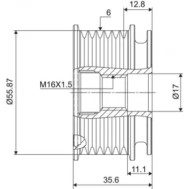 VALEO Alternatör Kasnağı (535 0041 10) - VW Grubu (VW/Audi/Seat/Skoda) 588032