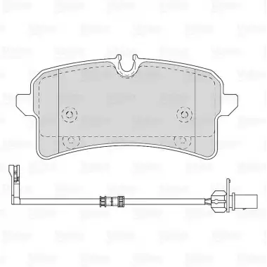VALEO Fren Balatası Arka (2564201 / Gdb1989) - VW Grubu (VW/Audi/Seat/Skoda) 671393