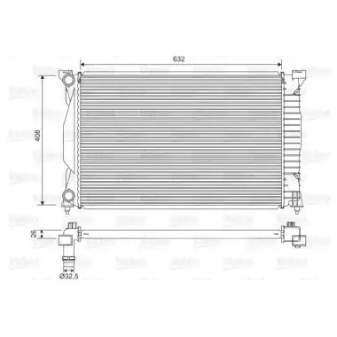VALEO Su Radyatörü (734269) - VW Grubu (VW/Audi/Seat/Skoda)