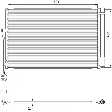 VALEO Klima Radyatörü (8fc351343161) - VW Grubu (VW/Audi/Seat/Skoda) 814379