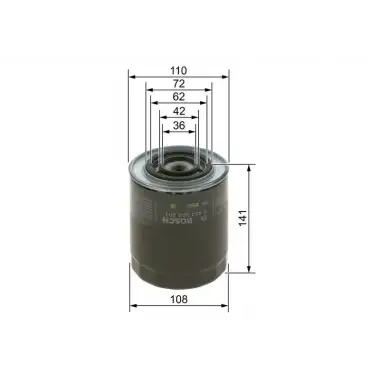 BOSCH Yağ Filtresi (Çift Oringli) - Fiat / Alfa / Lancia 0451203201