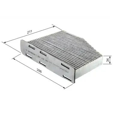 BOSCH Polen Filtresi (E998lc / LAK 181 (Karbonlu)) - VW Grubu (VW/Audi/Seat/Skoda) 1987432397