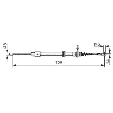 BOSCH EL Fren Teli Arka (Arka : L/R) - Mercedes-Benz 1987482301