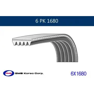GMB V Kayışı ((Klimalı)) - Peugeot / Citroën / DS GMB 6PK1680