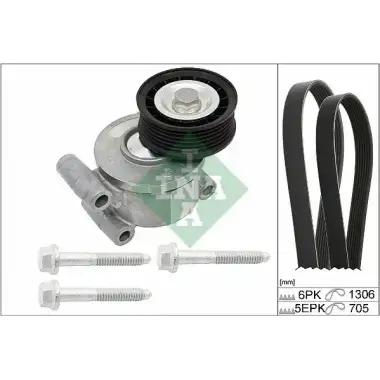INA V Kayış Seti (3m5q-6a228-ae/3m5q 6d314 Cb/3m5q 6c301 AA) - Ford 529 0192 10