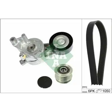 INA V Kayış Seti (534 0059 10 + 535 0012 10 + 6pk1053) - VW Grubu (VW/Audi/Seat/Skoda) 529 0468 20