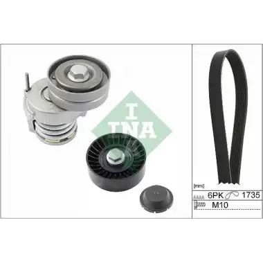 INA V Kayış Seti (534 0065 10 + 532 0346 10 + 6pk1735) - VW Grubu (VW/Audi/Seat/Skoda) 529 0505 10