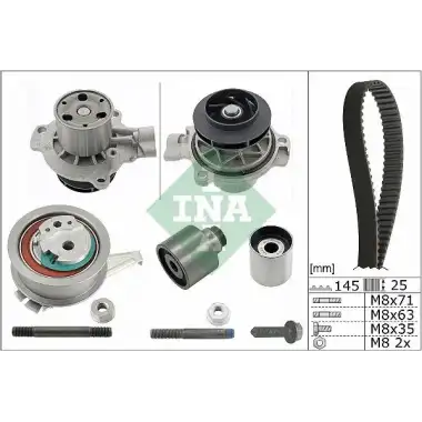 INA Triger Seti (145 Dış / Devirdaimli (Sensörsüz)) - VW Grubu (VW/Audi/Seat/Skoda) 530 0699 31