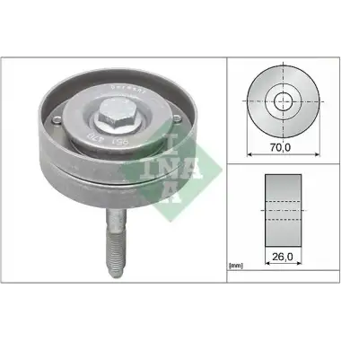 INA V Kayış Gergi Rulmanı (T36382) - VW Grubu (VW/Audi/Seat/Skoda) 532 0596 10