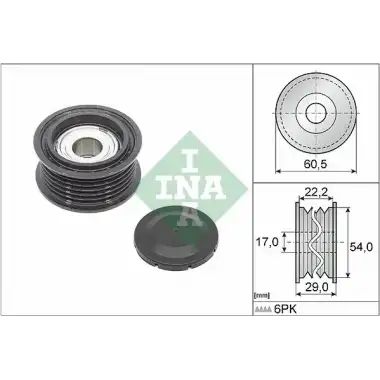 INA V Kayış Gergi Rulmanı (T36835) - VW Grubu (VW/Audi/Seat/Skoda) 532 0854 10