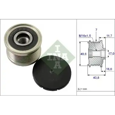 INA Alternatör Kasnağı (Şarj Kasnağı) (535 0080 10) - Renault / Dacia