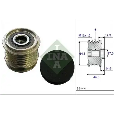 INA Alternatör Kasnağı (535 0130 10) - VW Grubu (VW/Audi/Seat/Skoda)