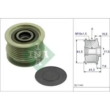 INA Alternatör Kasnağı (535 0234 10) - Fiat / Alfa / Lancia