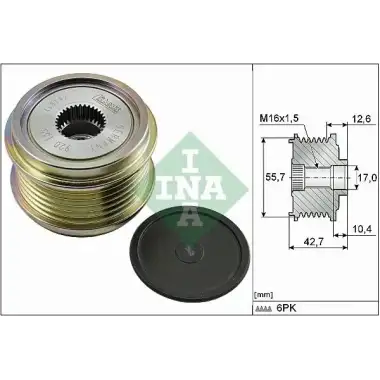 INA Alternatör Kasnağı (535 0276 10) - VW Grubu (VW/Audi/Seat/Skoda)