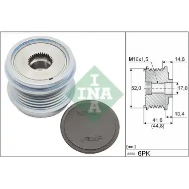 INA Alternatör Kasnağı (Oap7251) - VW Grubu (VW/Audi/Seat/Skoda) 535 0343 10