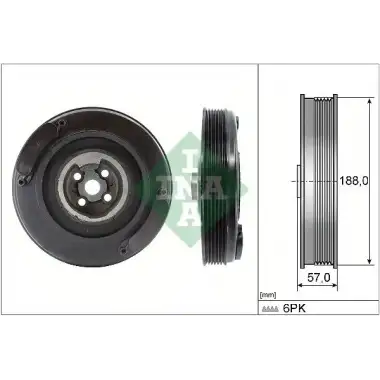 INA Krank Kasnağı (26834) - VW Grubu (VW/Audi/Seat/Skoda) 544 0002 10