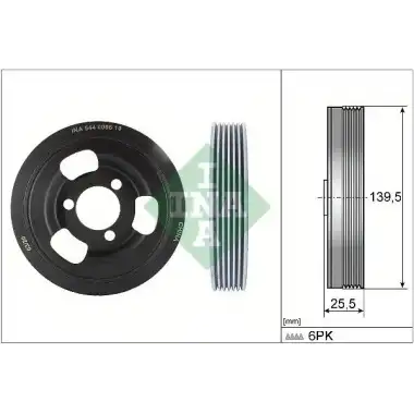 INA Krank Kasnağı ((0515.t2)) - Peugeot / Citroën / DS 544 0096 10