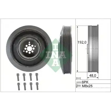 INA Krank Kasnağı (VKM 93112) - VW Grubu (VW/Audi/Seat/Skoda) 544 0102 20
