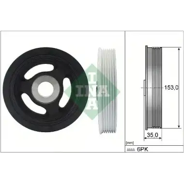 INA Krank Kasnağı (Açik Tip 3m5q 6b319 CC) - Ford 544 0104 10