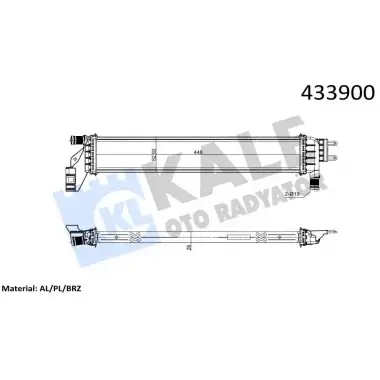 KALE Turbo Radyatörü (Brazing Intercol (448x83x26)) - Renault / Dacia 0559221AB