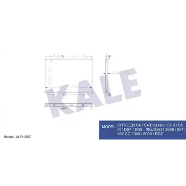 KALE Su Radyatörü (310800) - Peugeot / Citroën / DS 2061011AB
