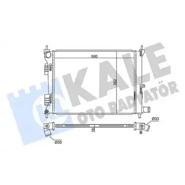 KALE Su Radyatörü (M/T 500x382x16) - Kore Araçları (Hyundai/Kia) 342285
