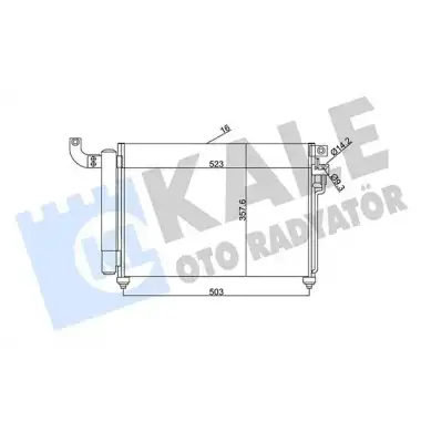 KALE Klima Radyatörü (Kurutucu ile Brazing 500x360x16) - Kore Araçları (Hyundai/Kia) 343125