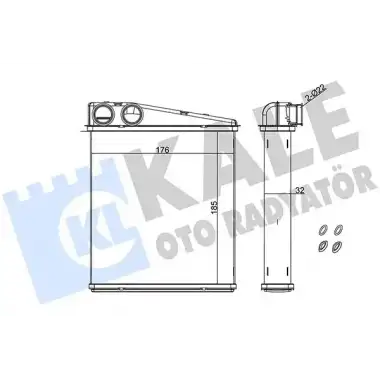 KALE Kalorifer Radyatörü (8FH 351 315-781) - VW Grubu (VW/Audi/Seat/Skoda) 346455