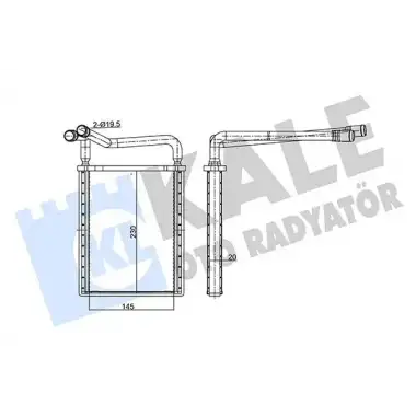 KALE Kalorifer Radyatörü (A/M 145x226x18 : Kalorifer Petegi) - Kore Araçları (Hyundai/Kia) 346765