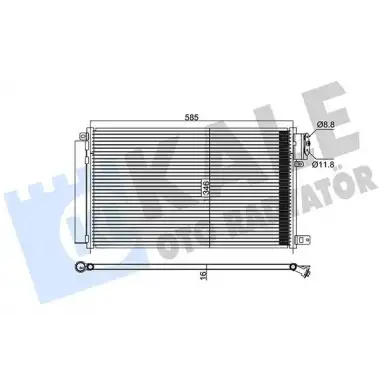 KALE Klima Radyatörü (Kondenser/brazing (Al/al)/565x346x16) - Fiat / Alfa / Lancia 347315
