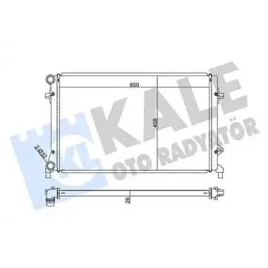 KALE Su Radyatörü (8MK 376 700-491 (640x415 Mm)) - VW Grubu (VW/Audi/Seat/Skoda) 353300