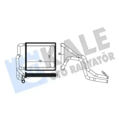 KALE Kalorifer Radyatörü (Kalorifer Petegi) (355135) - Kore Araçları (Hyundai/Kia)