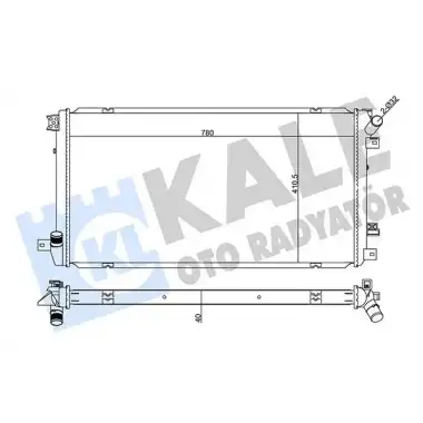 KALE Su Radyatörü ((At/mt) [Brazing] [780x410,5x40]) - Renault / Dacia 355575