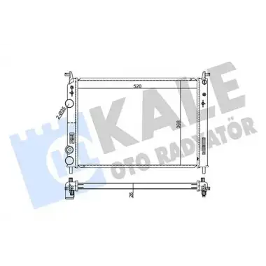 KALE Su Radyatörü ((MT) (AC) [Brazing] [520x368x26]) - Fiat / Alfa / Lancia 355620