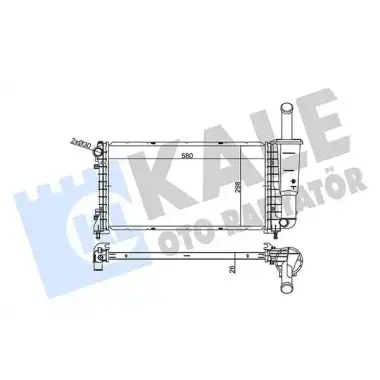 KALE Su Radyatörü ((MT) [Brazing] [580x298x26]) - Fiat / Alfa / Lancia 356265
