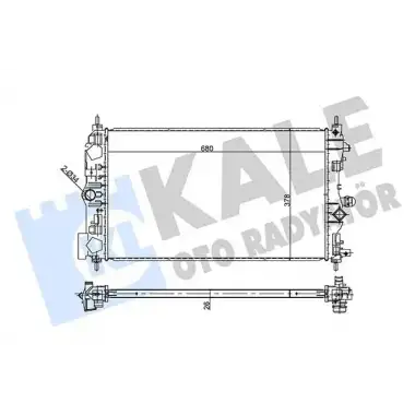 KALE Su Radyatörü (Al/brz 680x398x26) - Opel 356285