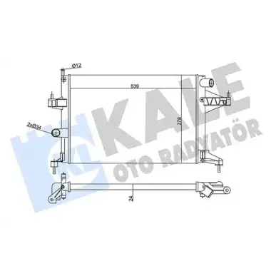 KALE Su Radyatörü (Al/mknk 539x378x24 MT) - Opel 356970