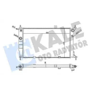 KALE Su Radyatörü (Al/mknk 590x378x34 MT Klimalı) - Opel 357005