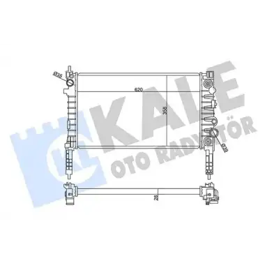 KALE Su Radyatörü (AT 26 MM Al/brz 620x358x26) - Opel 358935